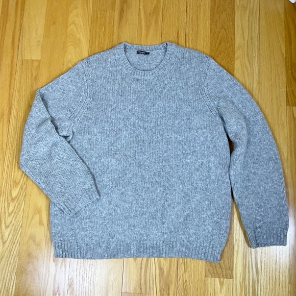 J. McLaughlin Sweater Wool Gray Crew Neck (L) - Picture 4 of 7